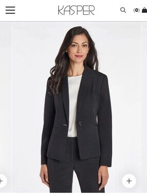 Kasper Black Blazer. Single-Button. Size 6
